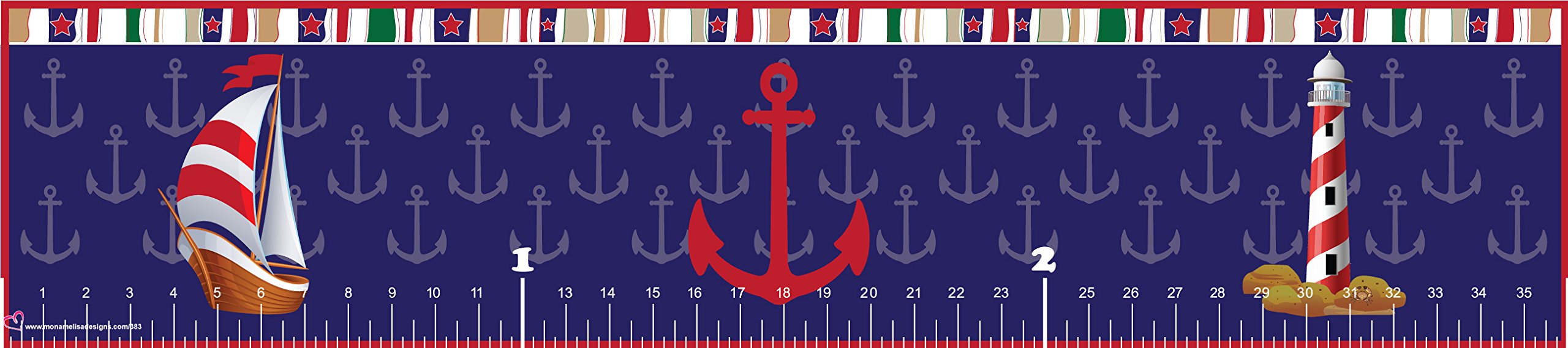 Mona Melisa DesignsBaby Growth Chart, Nautical