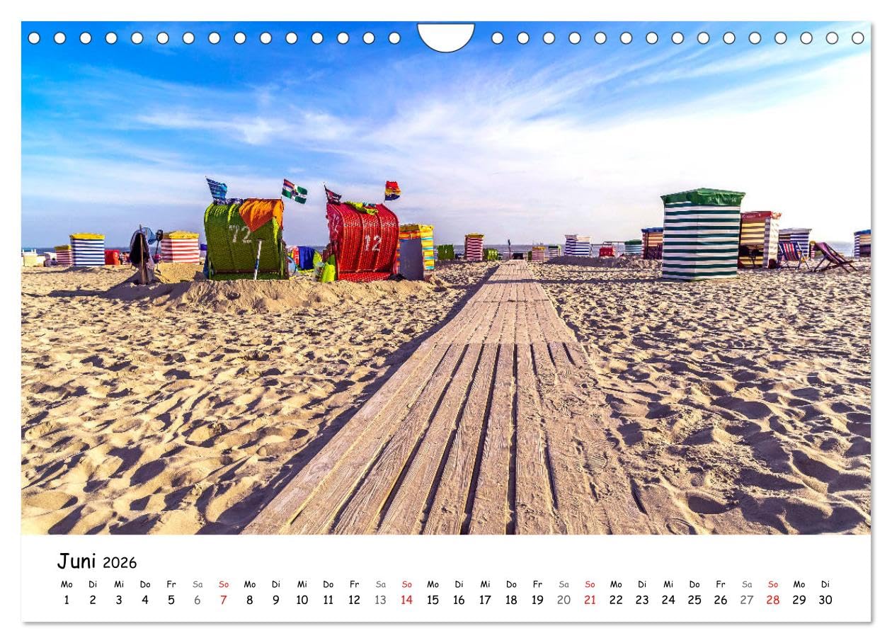 Borkum, bezaubernde Nordseeinsel (Wandkalender 2026 DIN A4 quer), CALVENDO Monatskalender: Berauschende Augenblicke der Nordseeinsel (CALVENDO Orte)