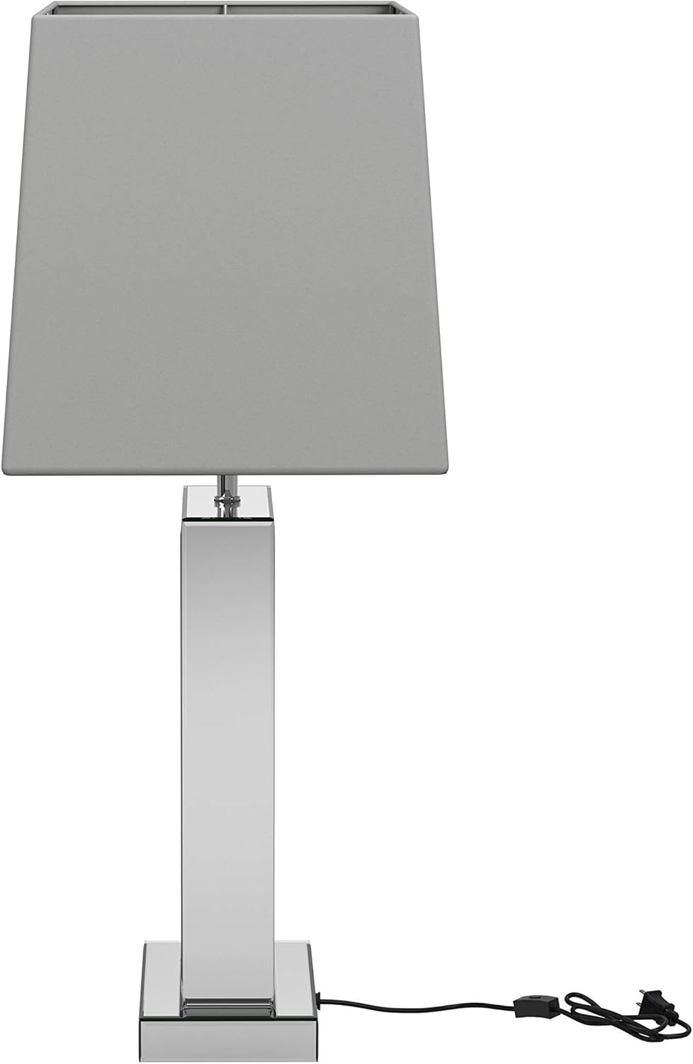 Geometric Base Table Lamp Silver
