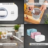 TZS First Austria - Sorbetière 1L avec Compresseur 3-en-1-100W Machine à Glace Auto-Réfrigérante - Pour Frozen Yogurt, Sorbet & Glace - Cuve Inox - Blanc - 6