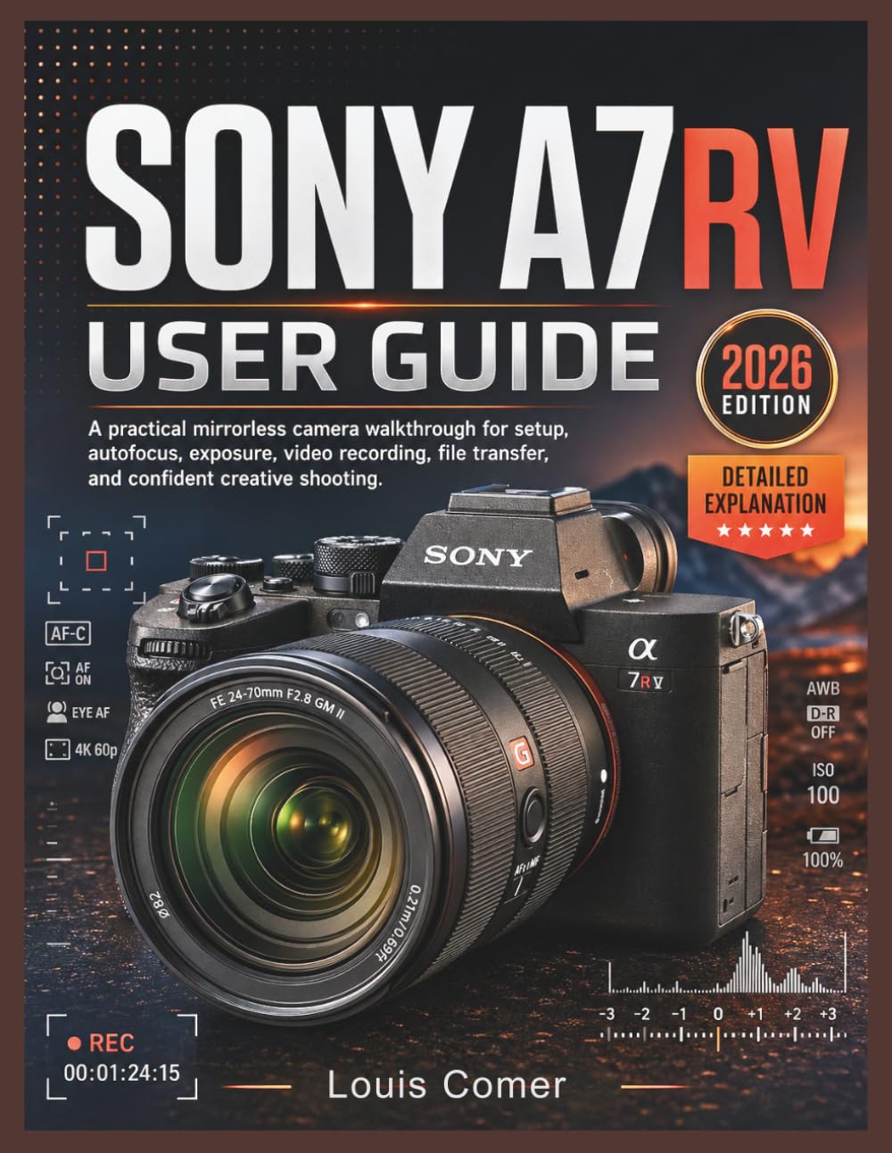 SONY A7RV USER GUIDE: A practical mirrorless camera walkthrough for setup, autofocus, exposure, video recording, file transfer, and confident creative shooting.