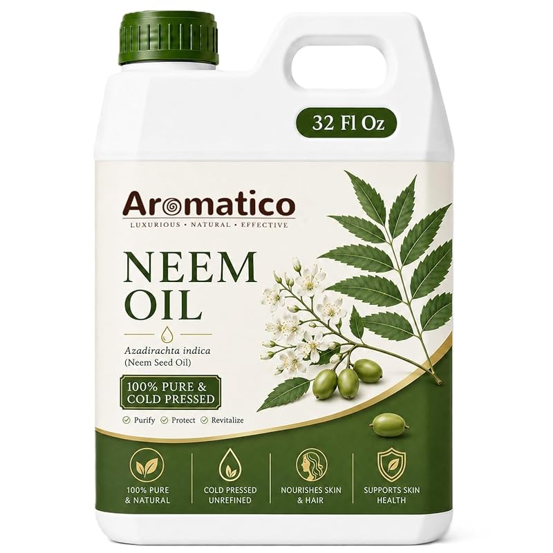 Aromatico Óleo de Neem Prensado a Frio, 946 mL