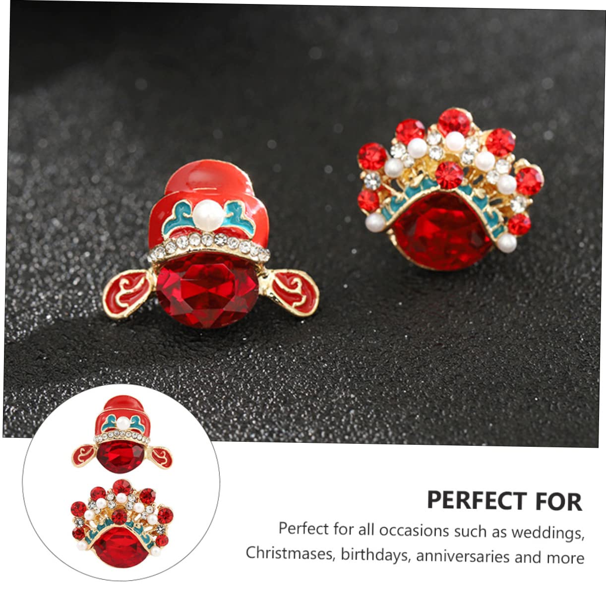 Women's Jewelry Elegantes y delicados 2 Piezas Broches de Maquillaje de ópera China Broche de Camisa de para Mujeres decoración de alfiler de Solapa versátil Flower Brooch
