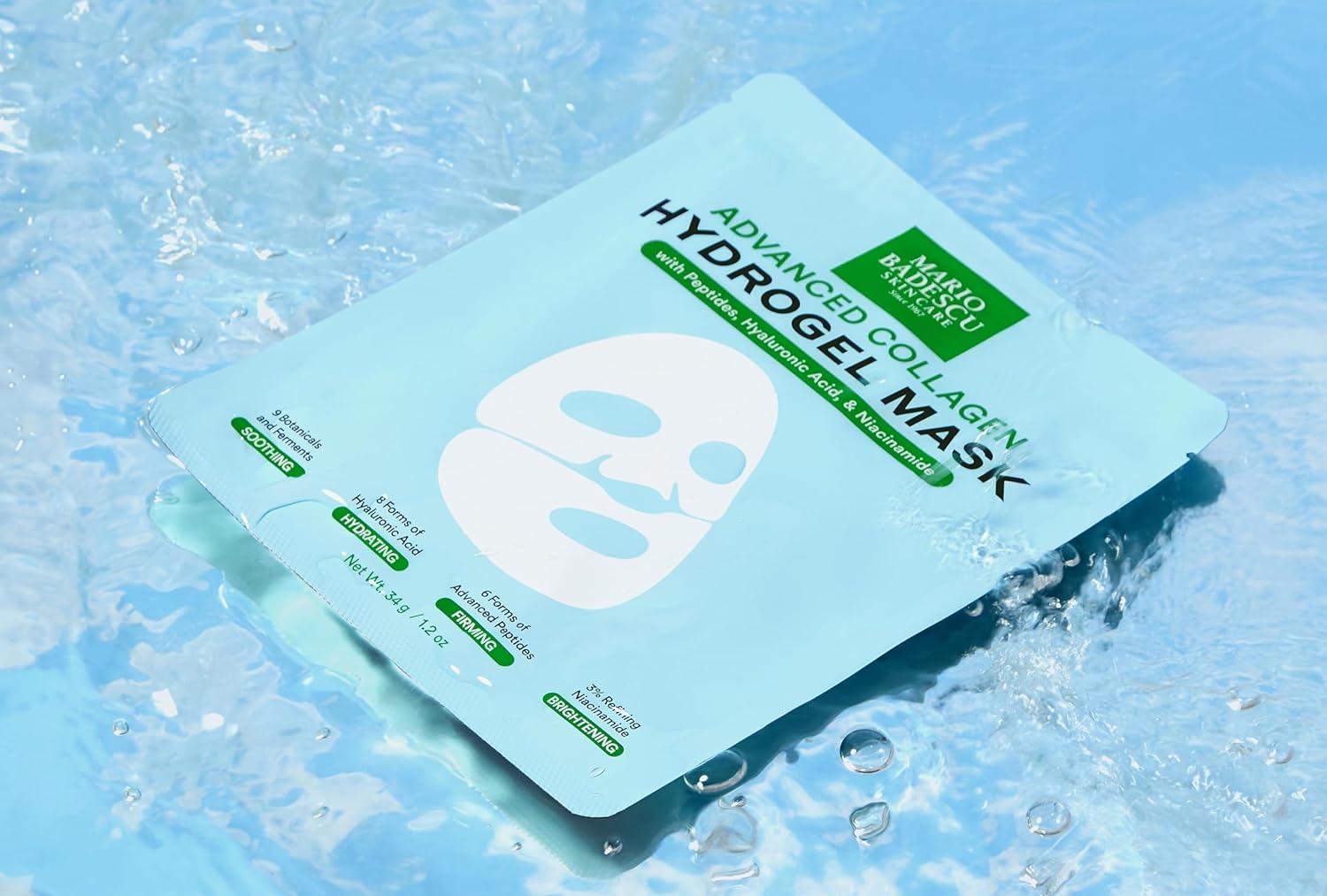 Mario Badescu Advanced Collagen Hydrogel Mask Set of 3 | Face Mask with Peptides, Hyaluronic Acid & Niacinamide for Hydrating, Firming, Brightening & Soothing Skin - Image 9