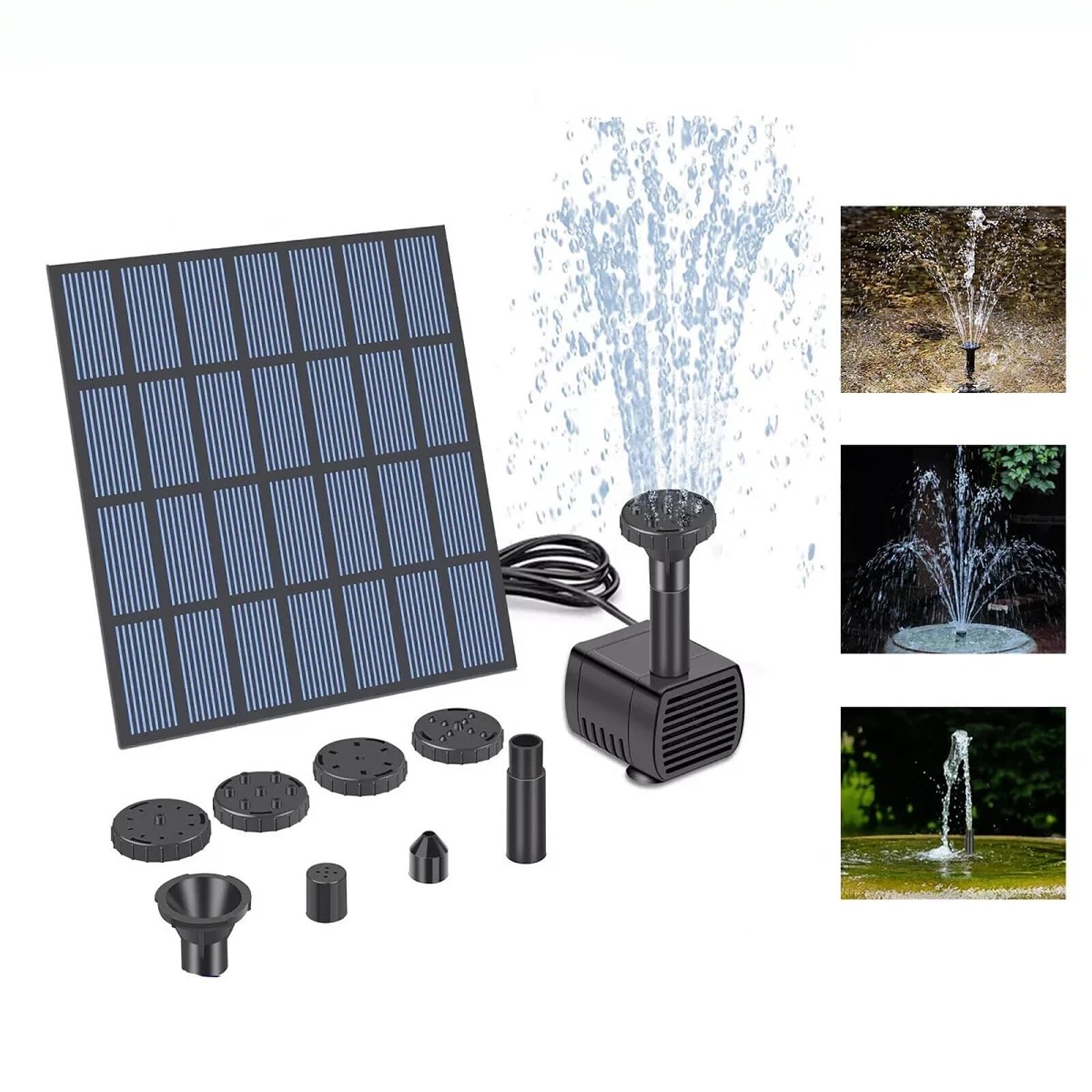 Pompka Słoneczna Zestaw pompy solarnej do fontanny i stawu Zestaw pompy solarnej do stawu i basenu ogrodowego Solarna pompa fontannowa