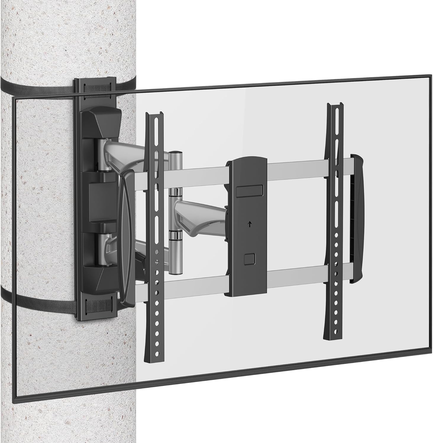 SupaTV SPTVA2164 No-Drill Strap-On TV Mount Indoor/Outdoor for Pillars, Gazebo, 