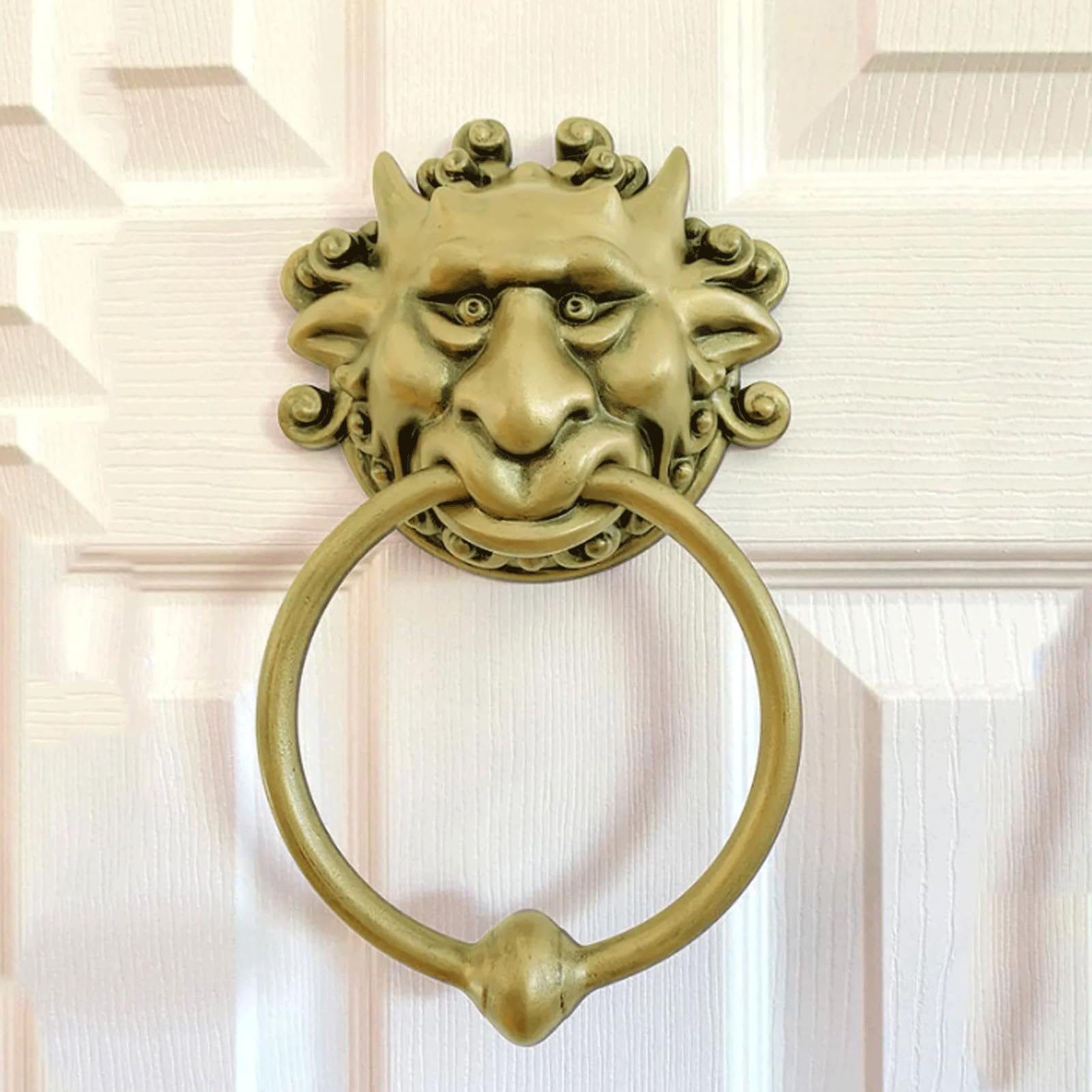 Kołatka Labyrint Deurklopper Deur Decor Drakenkop Muur Opknoping Deurklink Hars Gothic Home Decor Deurkloppers Decoratie Wystrój domu