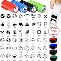 WJunEYao Custom 12mm Self-Inking Loyalty Card Stamp - Personalized Mini Rubber Stamp for Coffee Shops, Cafes & Business Rewards