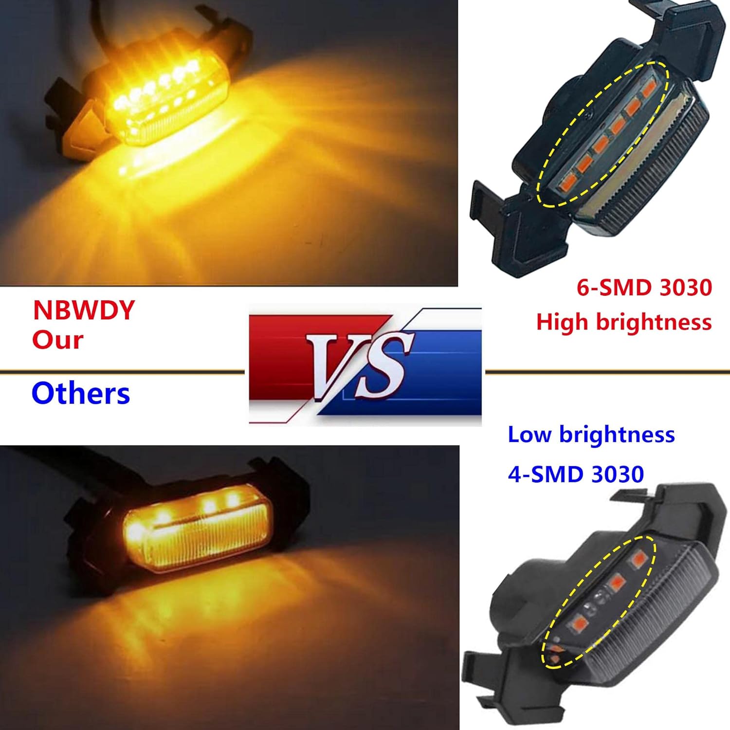 4Pcs LED Grille Lights Waterproof Amber LED Front Grille Lamp for Toyotaa Grille Light 2016-2019 Tacoma TRD Pro Grille with Wiring Harness Fuse Adapter…