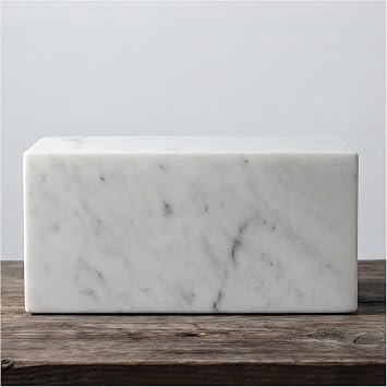 Aspen Studio AspenStudio Carrara Marble Real Urn Genuine Marble Urn for Human Adult Cremation Ashes Decorative urn