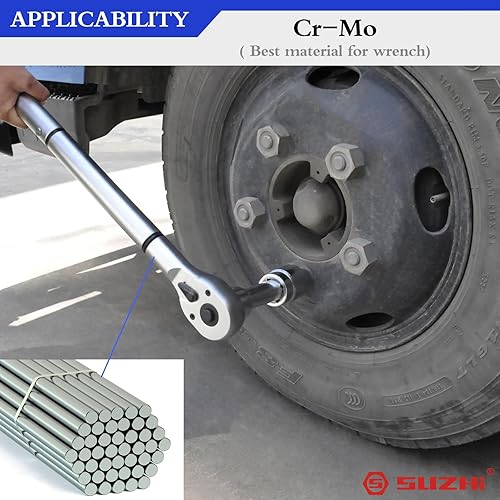 Miniatura 3 de Llave dinamométrica 34 600 ft lb, 34'' 100-600 Ft Lb llave dinamométrica, escalas de doble rango 135-815N.M