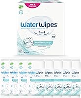 WaterWipes Sensitive+ On The Go Wipes: 3-in-1 Clean, Care & Protect, 99.9% Water, Unscented Hypoallergenic, 224 Count (8 Packs)
