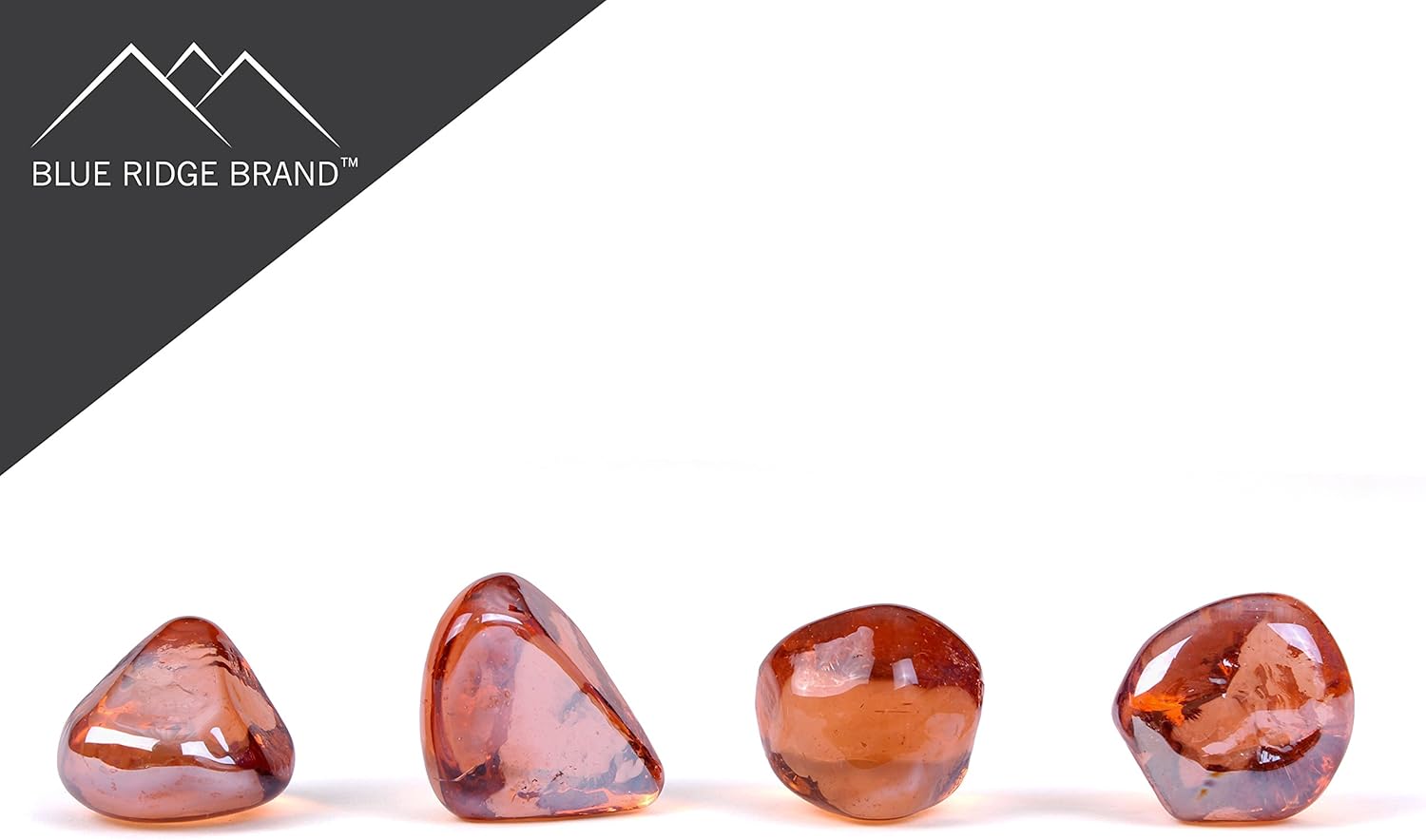 Fire Pit Glass Diamonds - Premium Tempered Fire Glass for Outdoor Fire Pits & Fire Tables - Heat Resistant Decorative Fireplace Glass (10 Pound, Pink Champagne)