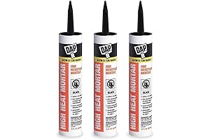 DAP High Heat Mortar: Silicate Black Fire-Resistant Cement