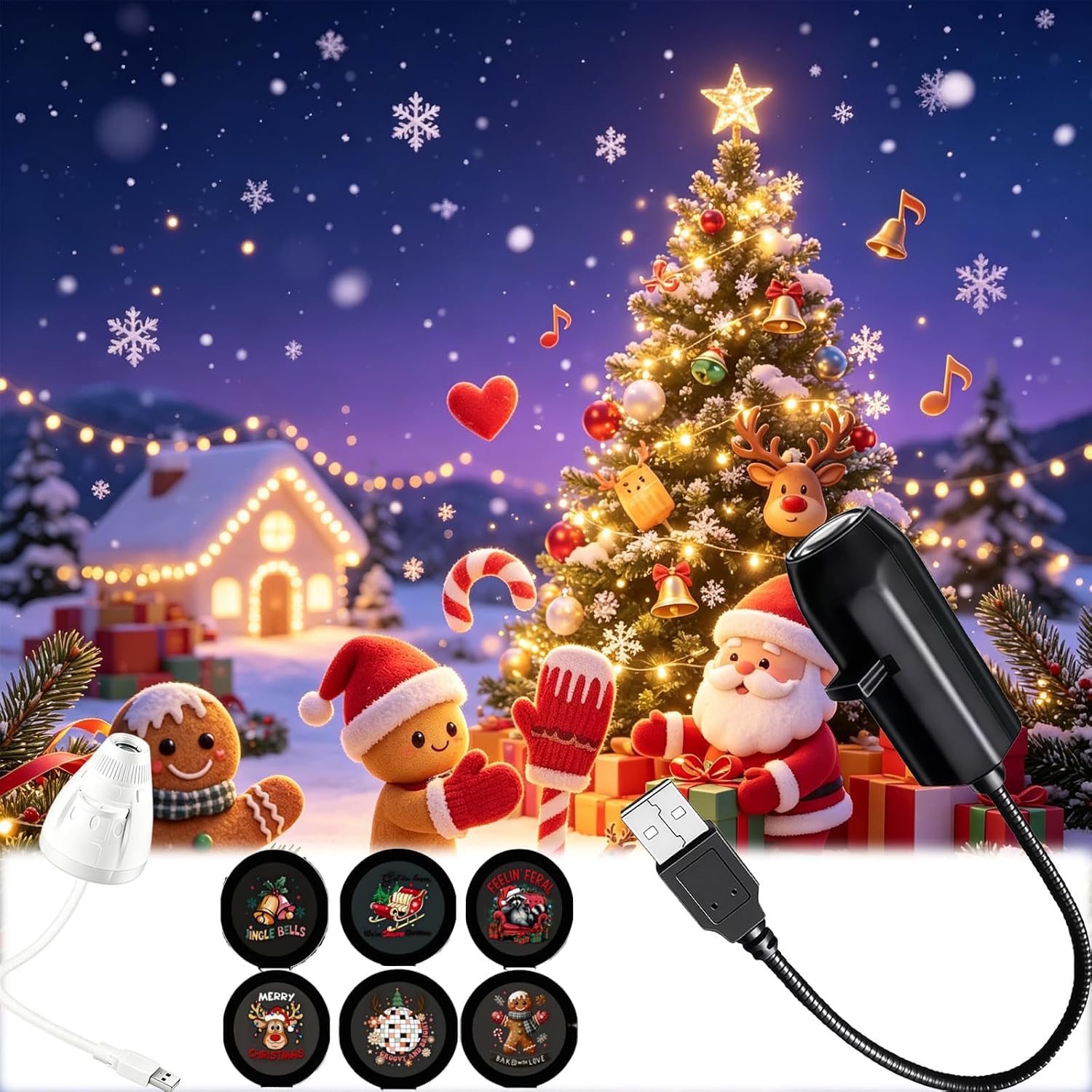 Galaxy Projector Night Light, HD Star Lamp USB 360° Swivel