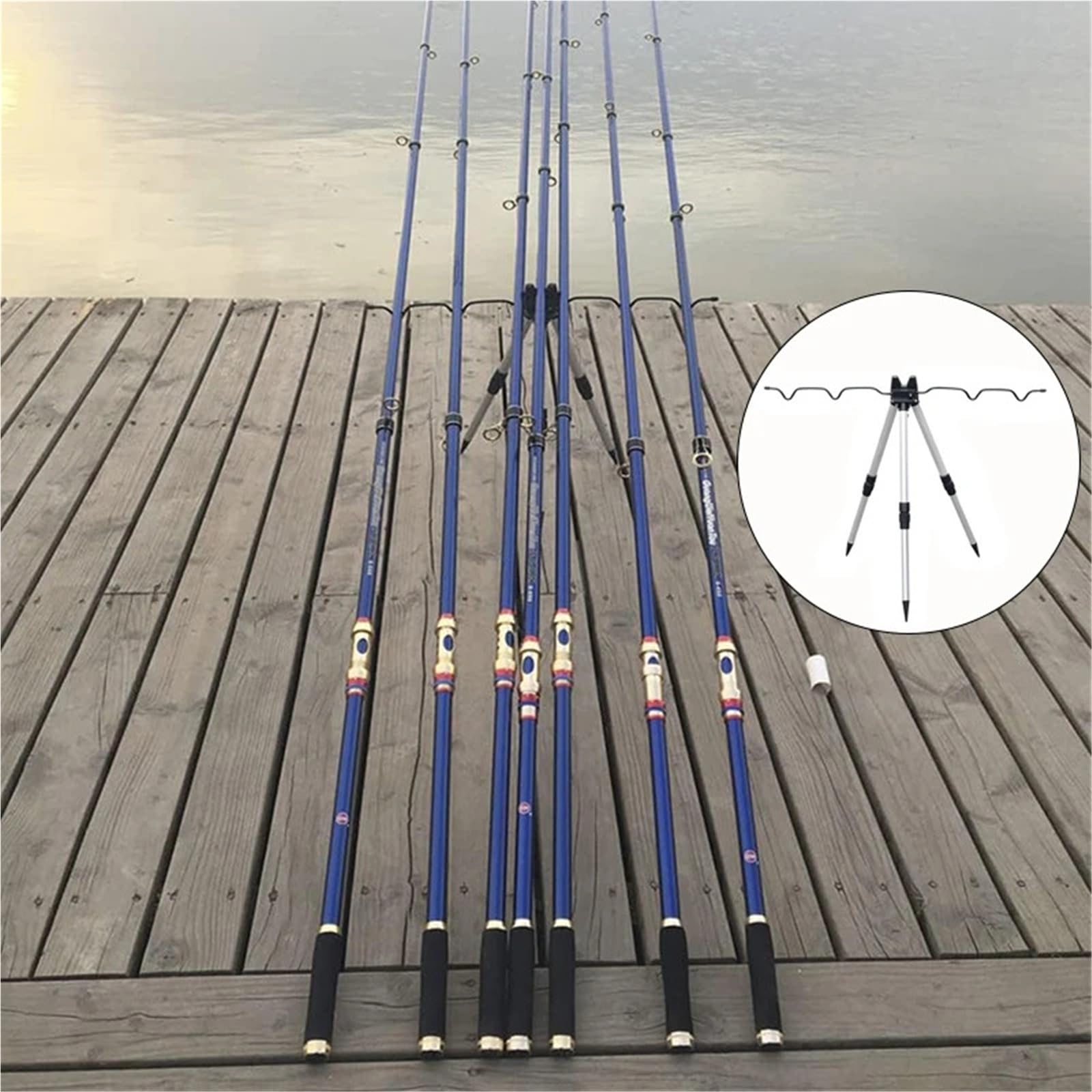 Porta Canna da Pesca Supporto telescopico in Lega di Alluminio da 1 pz for canne Pesca in Mare Triangolare for Supporto for Fusione for la con l'amo