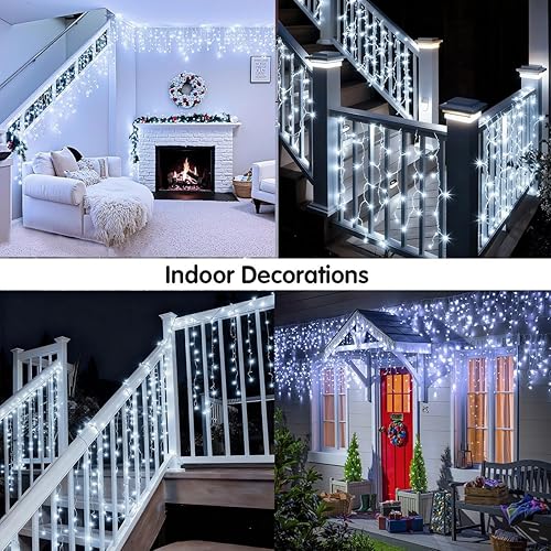 Miniatura 4 de 320LED Luces solares de Navidad al aire libre impermeables decoraciones de Navidad luces de cortina