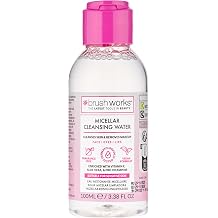 Brushworks Micellar Cleansing Water 100ml   Travel Size Makeup Remover with Vitamin E, Aloe Vera & Pro Vitamin B5 for Face, Eyes & Lips, Fragrance Free & Vegan
