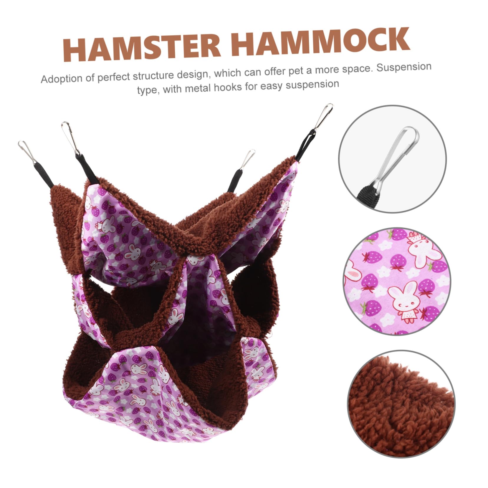 DOITOOL 3stücke Hängematte Für Kleine Haustiere Dreilagiges Plüschbett Atmungsaktiv Und Bequem Für Hamster Meerschweinchen Frettchen Und Ratten Einfach Im Käfig Zu Befestigen