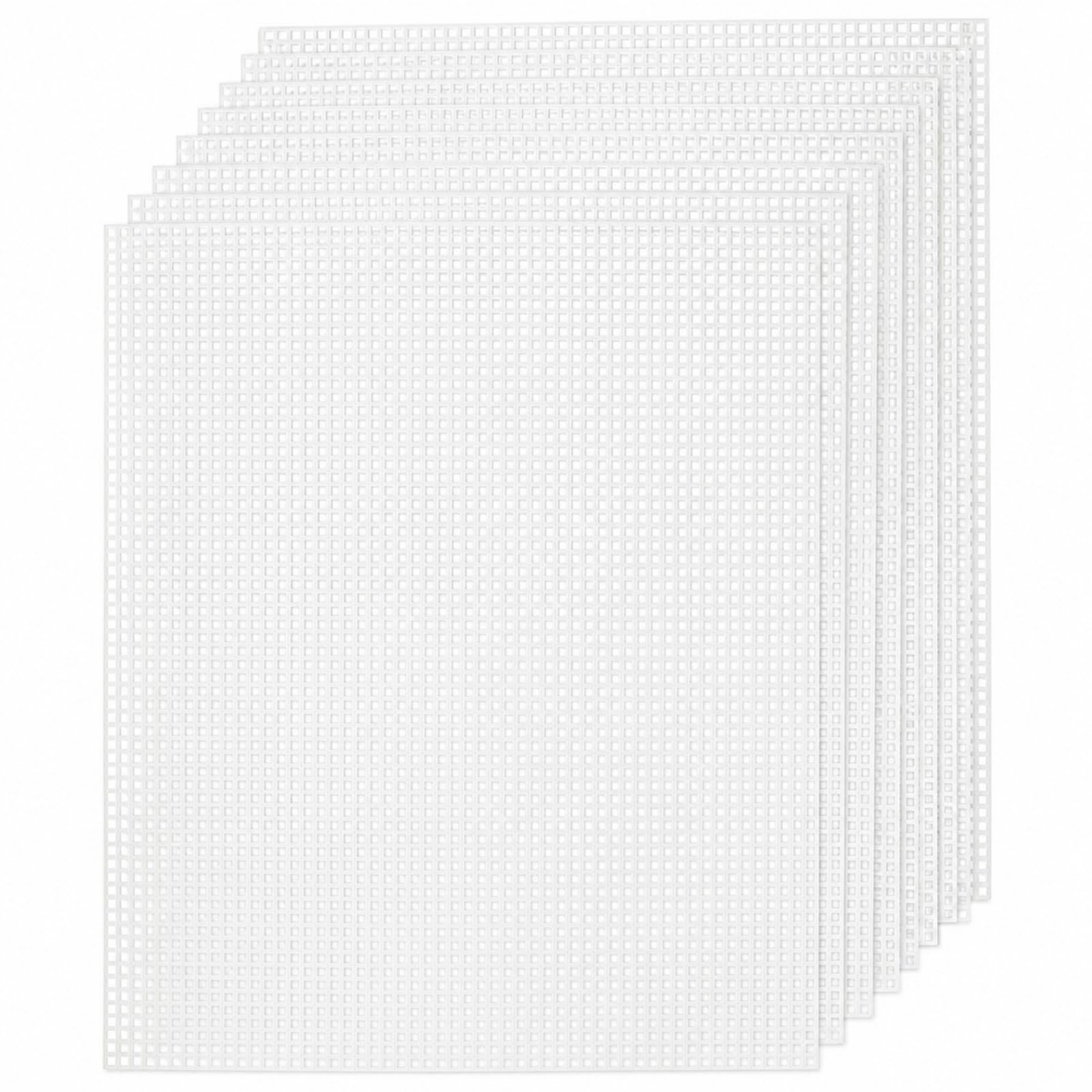 YOUNTHYE 10 PCS 5 Count Plastic Canvas Sheets, 21 x 13.1 Inch Large Hole Plastic Mesh Canvas for Acrylic Yarn, Embroidery Practice, Needlepoint, Crochet, DIY Crafts and Custom Cutting Projects