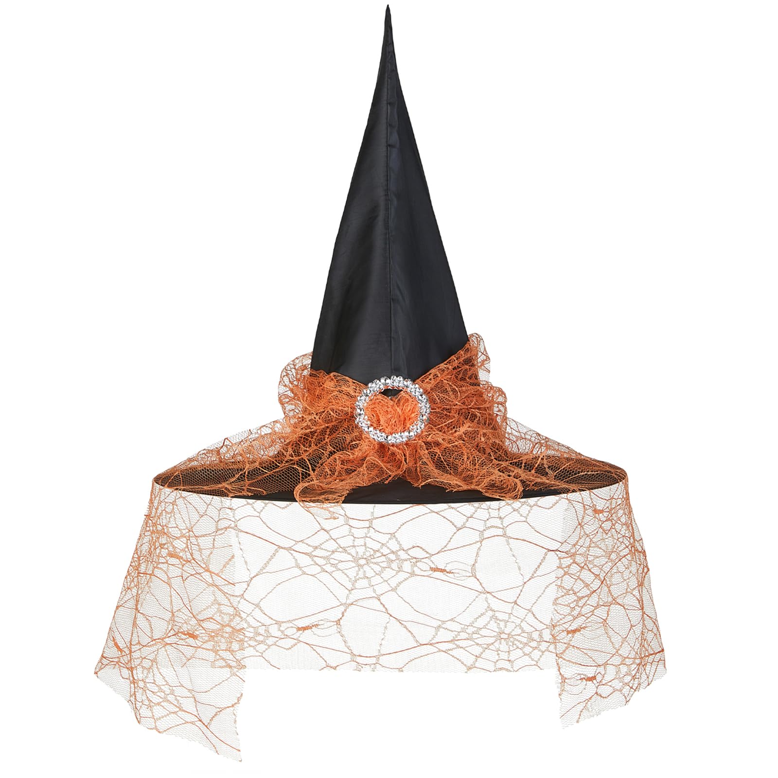 Leuceiy Halloween Witch Hats for Women Halloween Costume Accessory for Halloween Party(Orange)