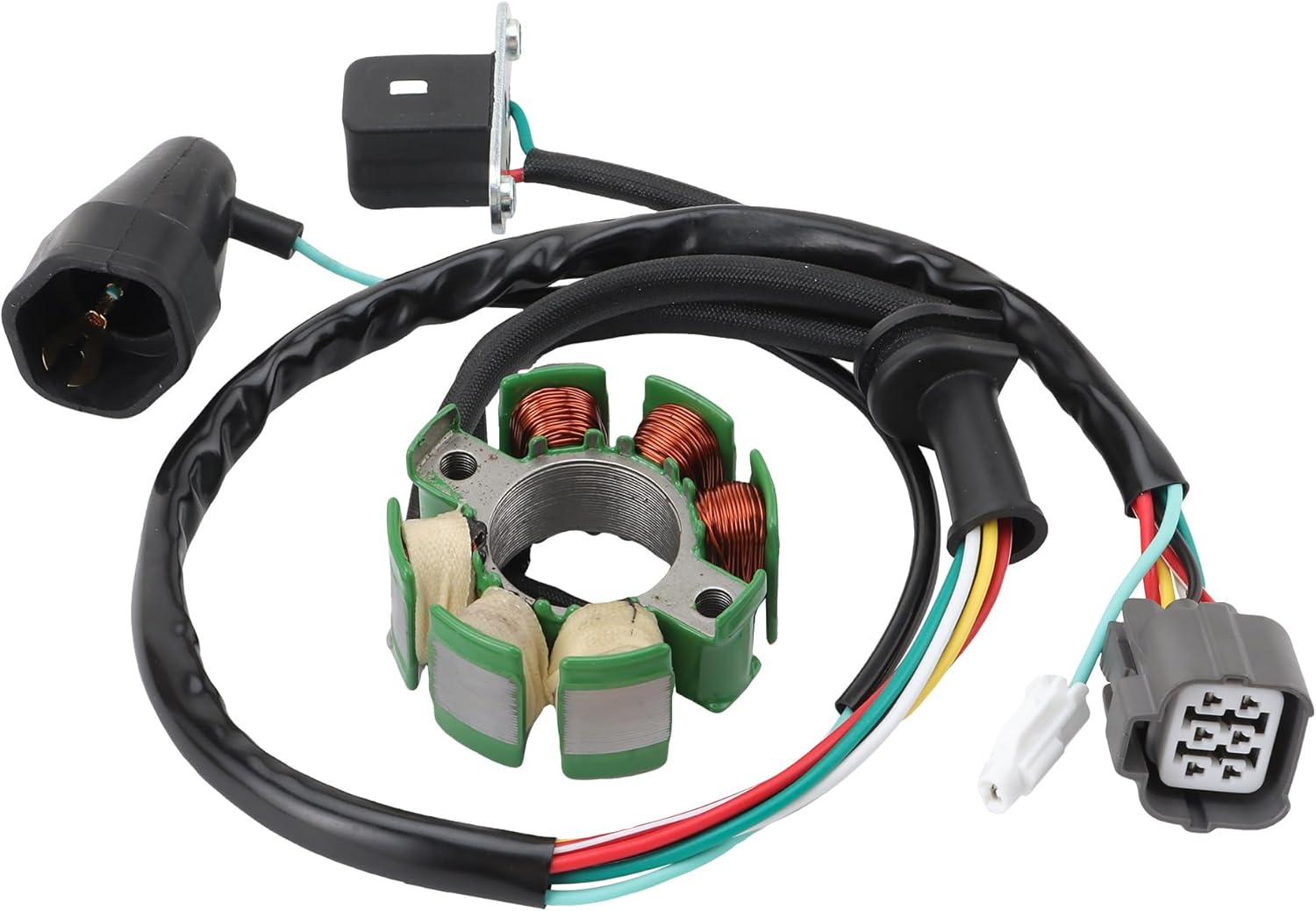 WOOSTAR 6 Coil 7 Wire Magneto Stator Replacement for KX 250F 2004-2010 KX250F OEM 21003-0015 21003-0048 21003-0027 21003-0091