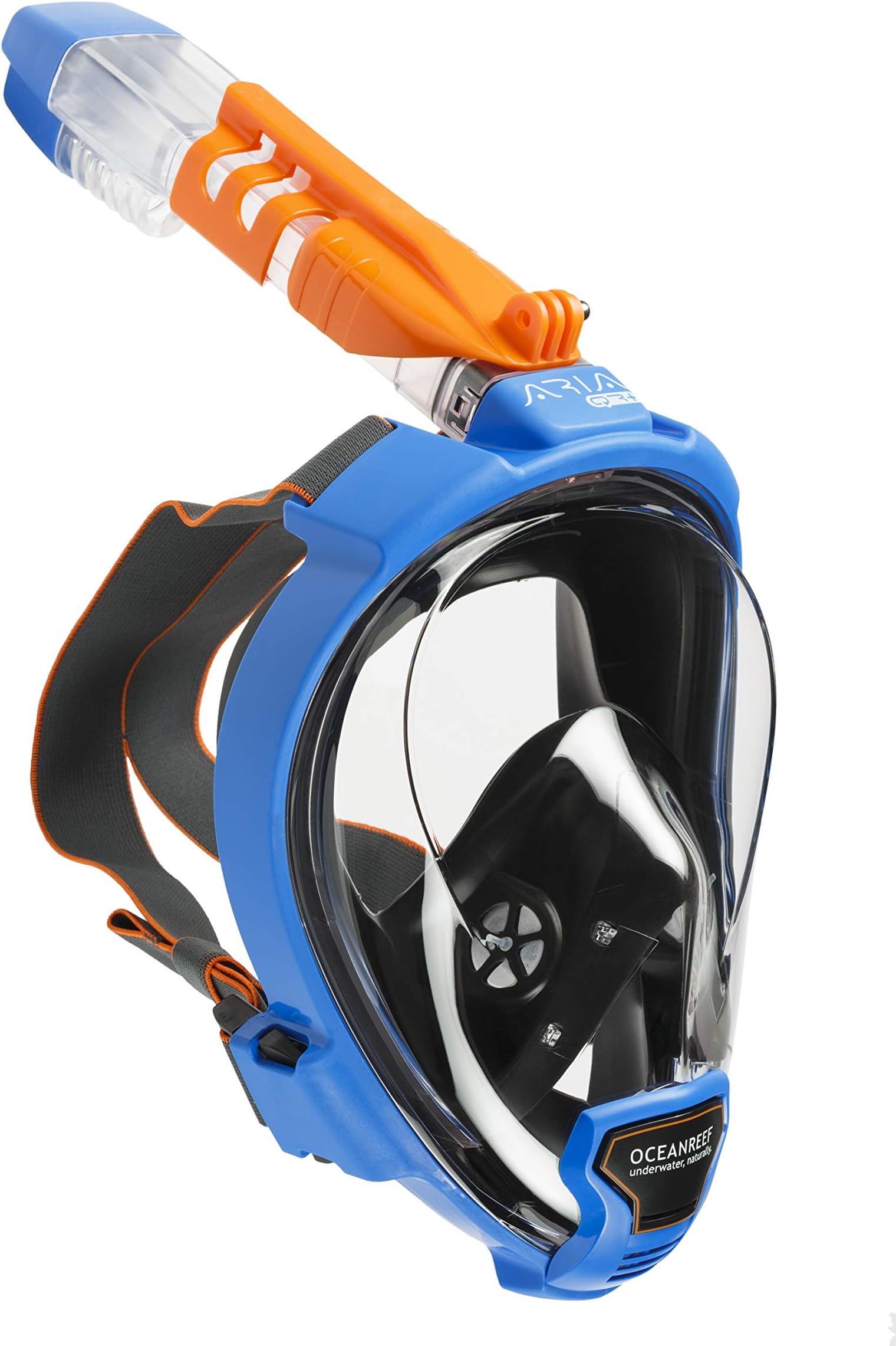 Aria QR + Quick Release Snorkeling Mask - Full Face Snorkeling Mask - 180 Degree Underwater Vision - 8 Colours and 4 Sizes