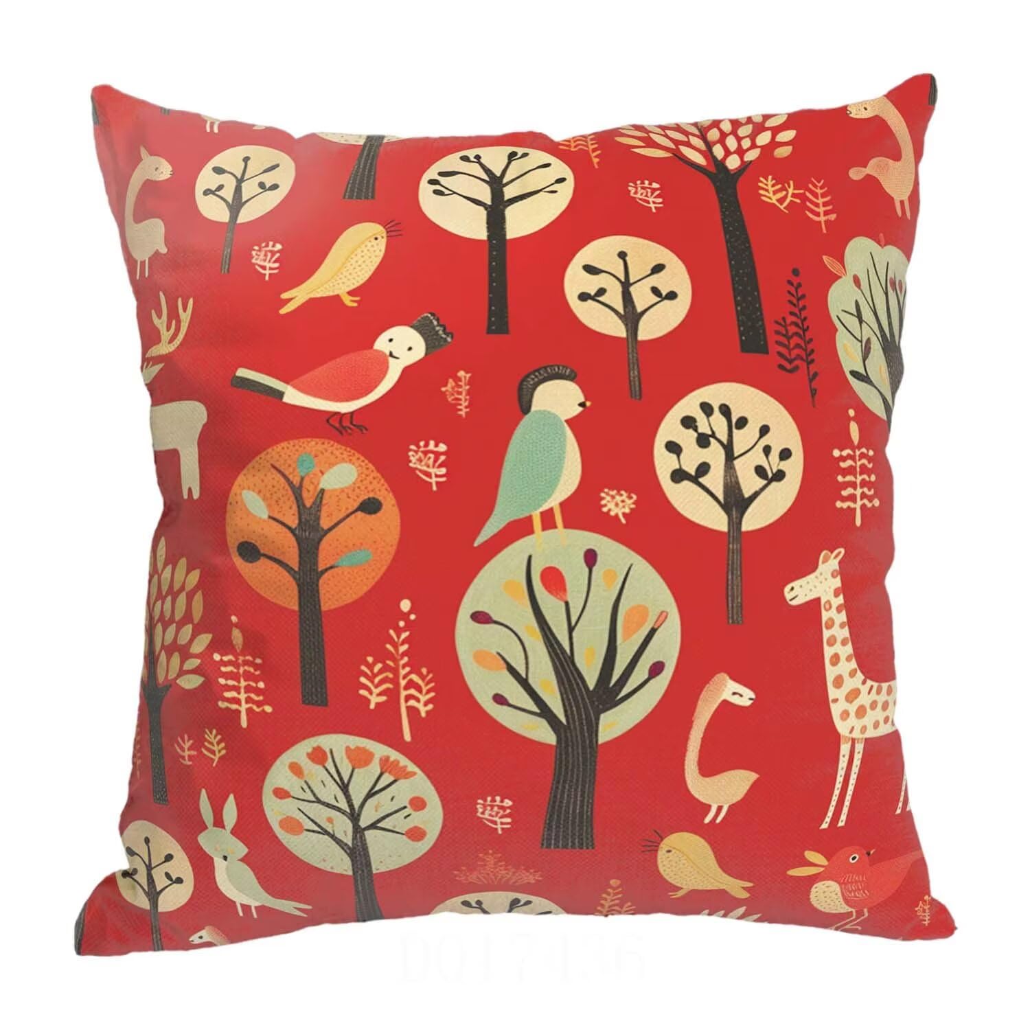 Fundas Cojines SuavesRojo Fundas Cojines Cuadradas Suaves Funda Almohada Cojines Suaves Sillas Jardin para Oficina Jardín Cama Sofá Banco Interior o Exterior Juego de 4 Funda Cojin Bohemia mu-214