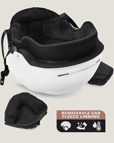 Miniatura 3 de Findway Casco de esquí actualización Casco de snowboard para adultos, apto para gafas carcasa de ABS duradera, espuma EPS protectora y esfera