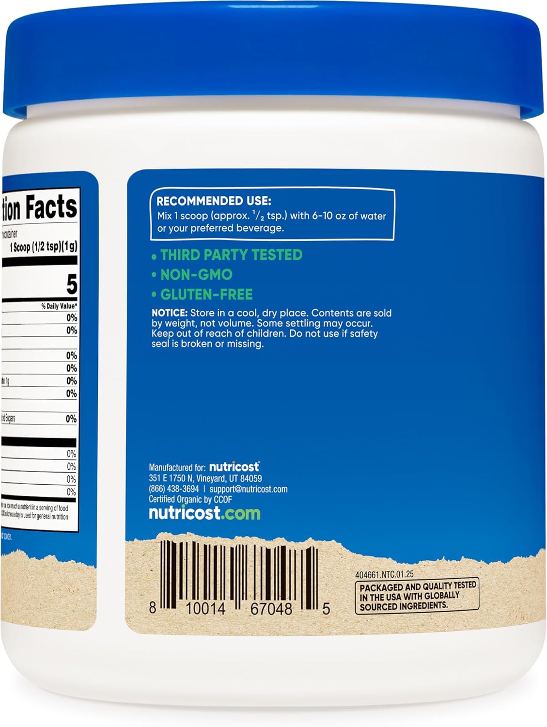 Nutricost Organic Spinach Powder 8oz (1 Gram Per Serving) - Certified USDA Organic, Premium Non-GMO Spinach Powder - Image 4