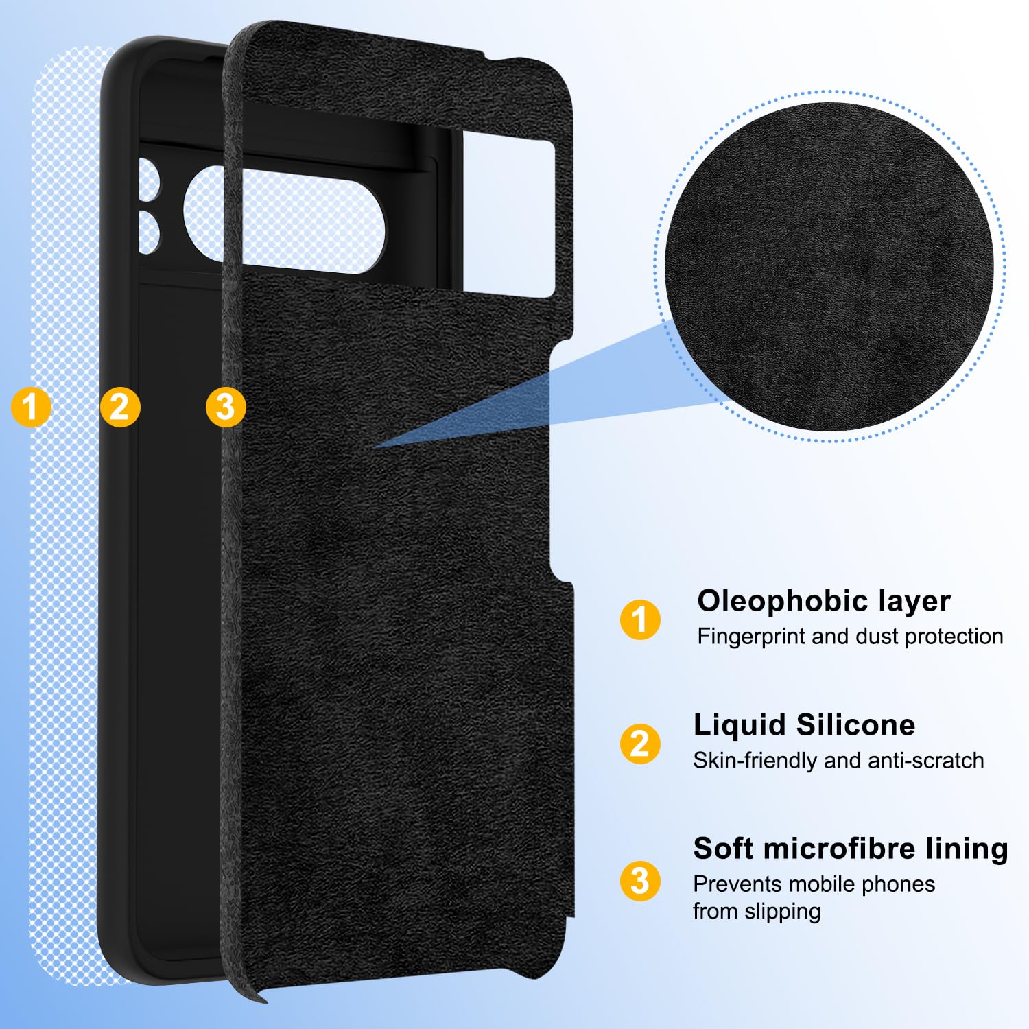 Allytech Rugged Case For Google Pixel 8 Pro, Military Grade Shockproof Protective Cover, Rose - View #11