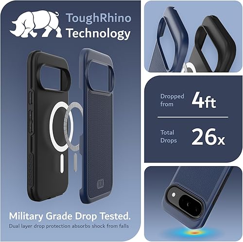 Vista 267 de TUDIA MergeGrip - Funda para Google Pixel 7a 2023, [probada en caídas de grado militar] borde elevado para protección de pantalla y cámara, doble