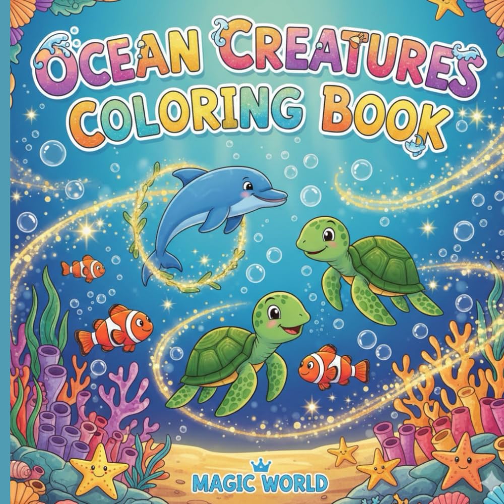 Ocean Creatures Coloring Books For Adult