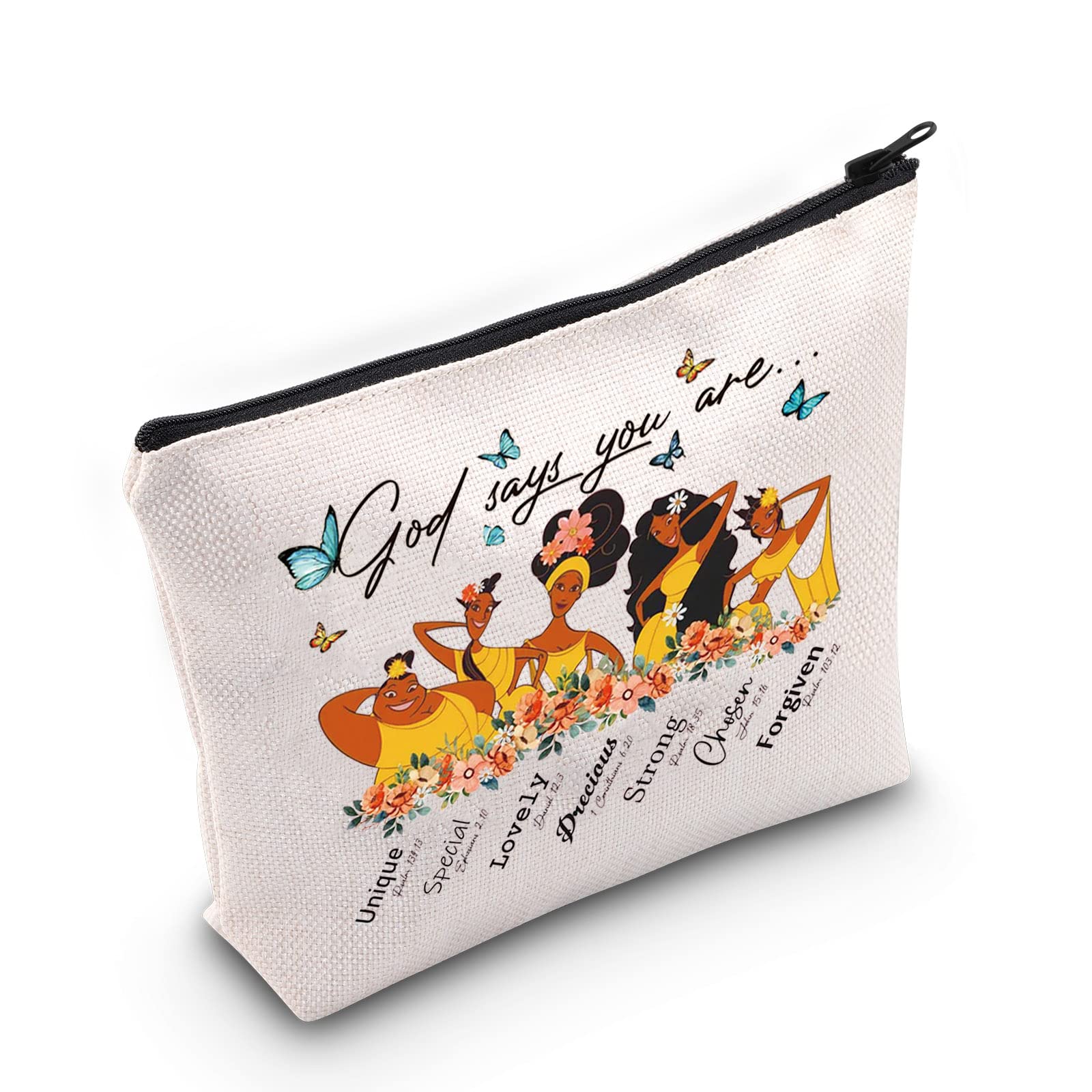 LEVLO Muses Cosmetic Make Up Bag Muses Fans Gift Muses God Says You Are Make Up Zipper Pouch Bag Muses Merchandise