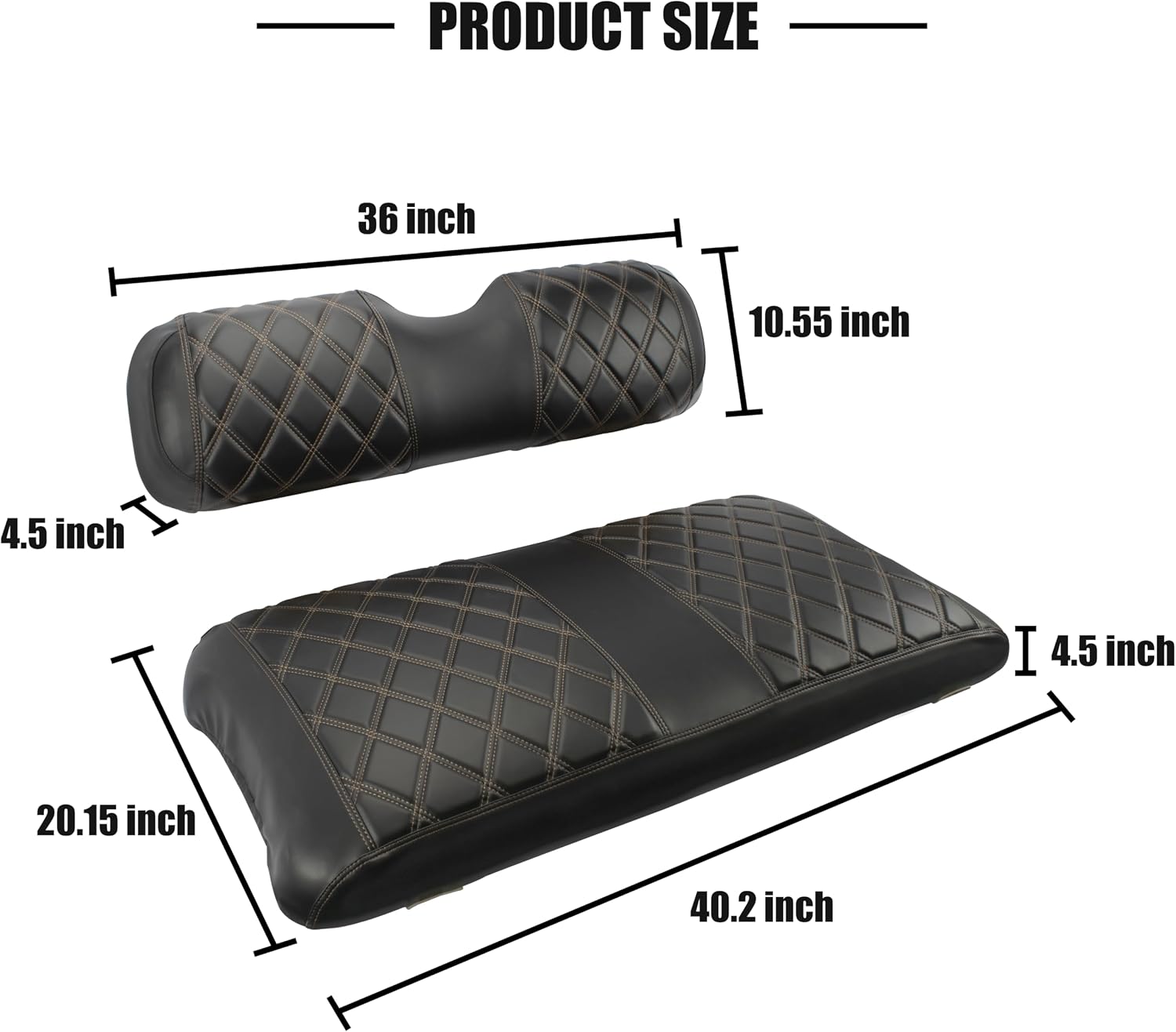 NOKINS Golf Cart Diamond seat Cover for Club Car EZGO Yamaha, Golf cart Vinyl seat Cover