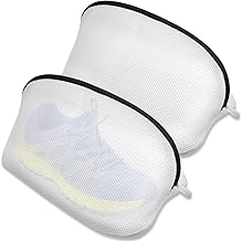 ZURATO Shoes Wash Bags with Bumper Protectors, Shoes Laundry Bags for Washing Machine, Mesh Laundry Bag and Laundry Dryer for Shoes Sneakers Knitted Socks, Shoe Washer (Pack Of 2)