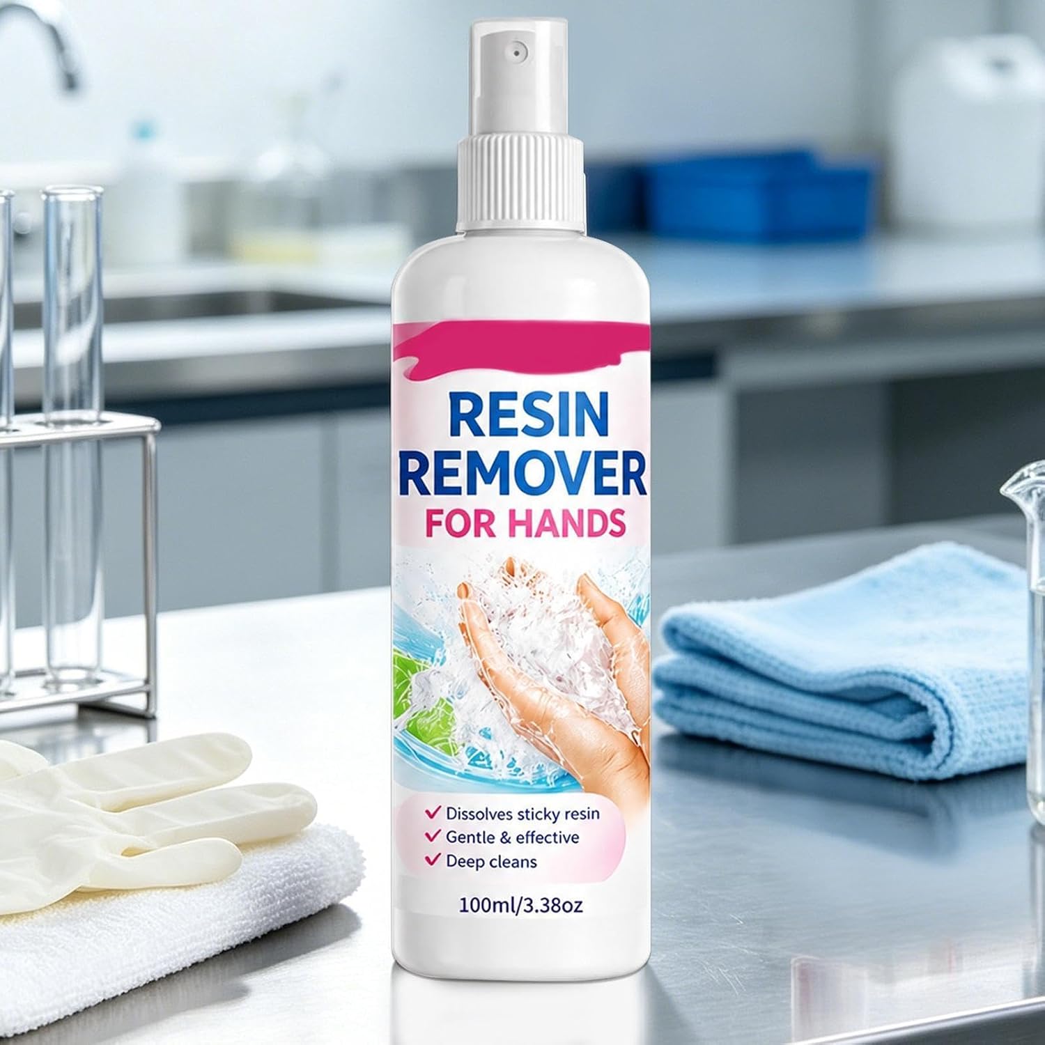 Resin Remover 100ml Artists Water-Based Paint Glue Gentle Cleanser