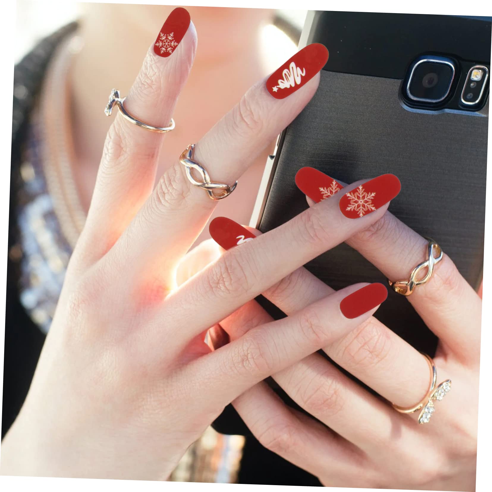 Healvian 30fogli Adesivi Per Unghie Natalizi Decorazioni Per Manicure Facile Applicazione Adesivi Per Nail Art Copertura Per e Speciali