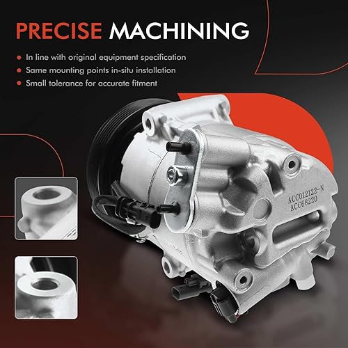 Miniatura 5 de A-Premium Compresor de aire acondicionado con embrague compatible con Chevrolet Cruze 1.4L 2011, modelo ecológico, con 2 conectores (no compatible