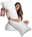 Utopia Bedding Full Body Pillow for Adults (White, 20 x 54 Inch), Long Pillow Insert for Sleeping, Ideal for Side Sleepers