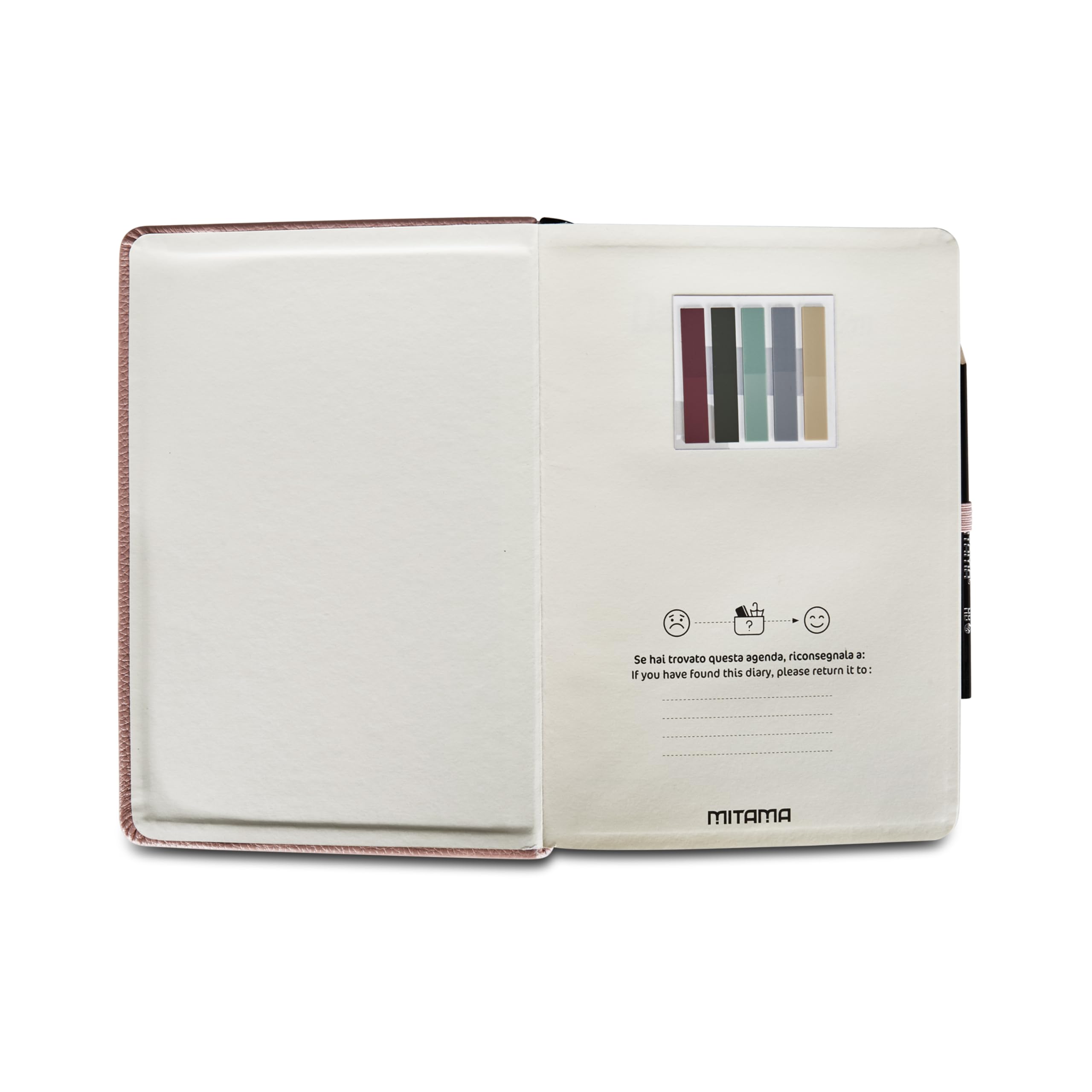 Mitama Elegance Daily Diary in Pink Faux Leather 12 Months, January to December 2025-366 Pages + 66 Extra Contents Pages - Image 4
