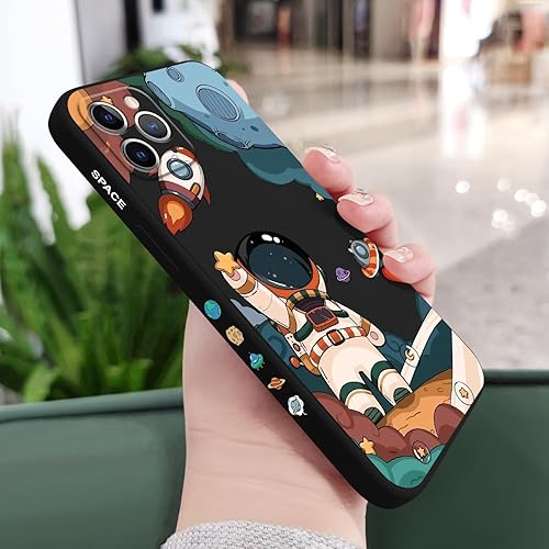 Miniatura 2 de LEECG Funda para iPhone 11 Pro, 11 Pro, diseño de patrón de astronauta, ajuste delgado, suave, resistente a los arañazos, a prueba de golpes, funda