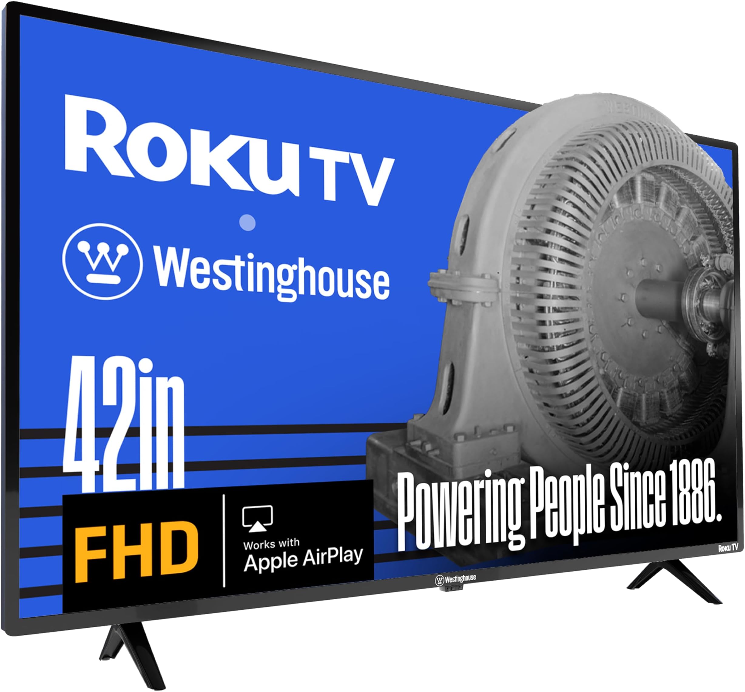 Westinghouse Roku TV - 42 Inch Smart TV, 1080P FHD Television with Wi-Fi Connectivity and Mobile App, Flat Screen, Bluetooth, Compatible with Apple AirPlay, Alexa and Google Assistant