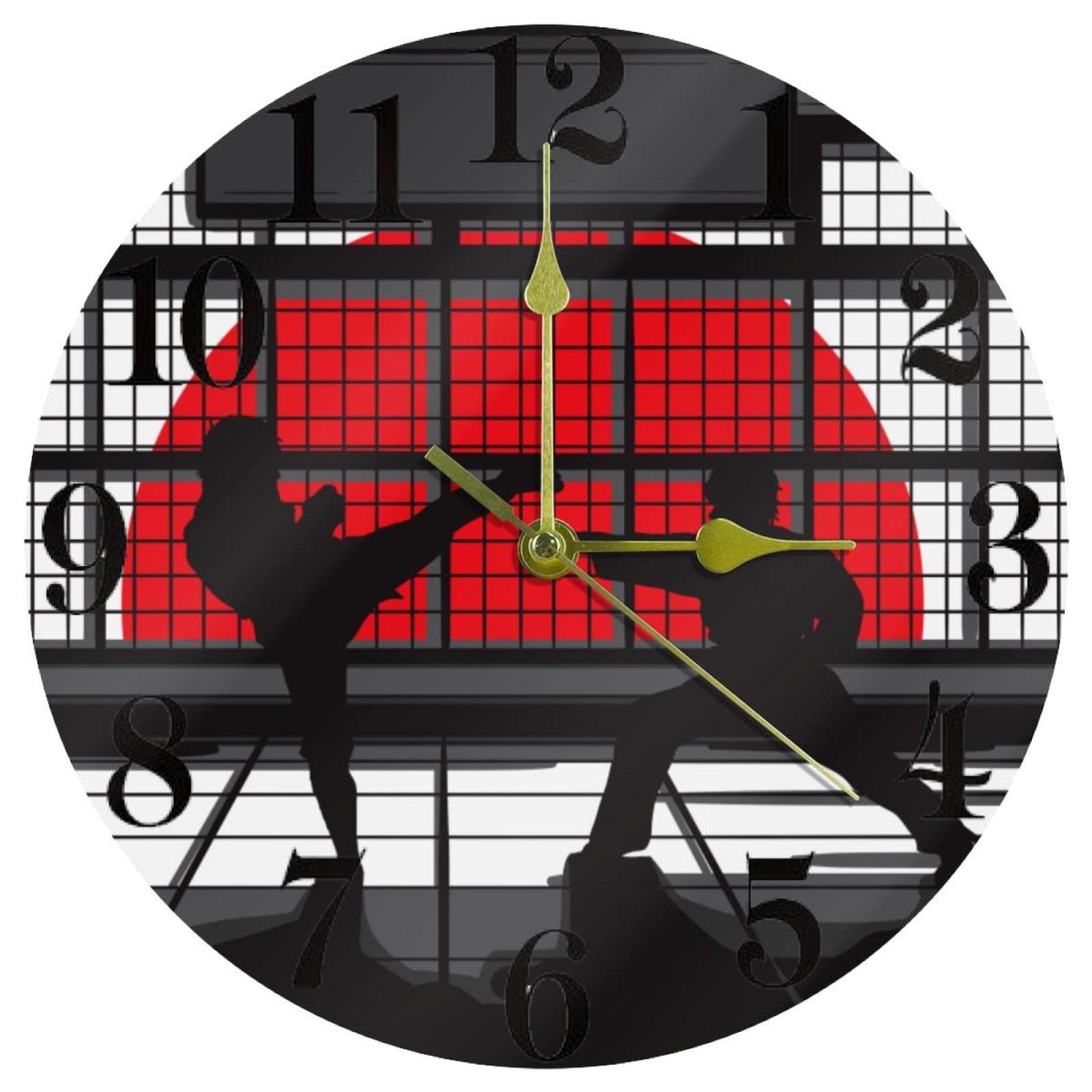 Horloge murale silencieuse japonaise mécanisme sans tic-tac pour déco de dōjō zen
