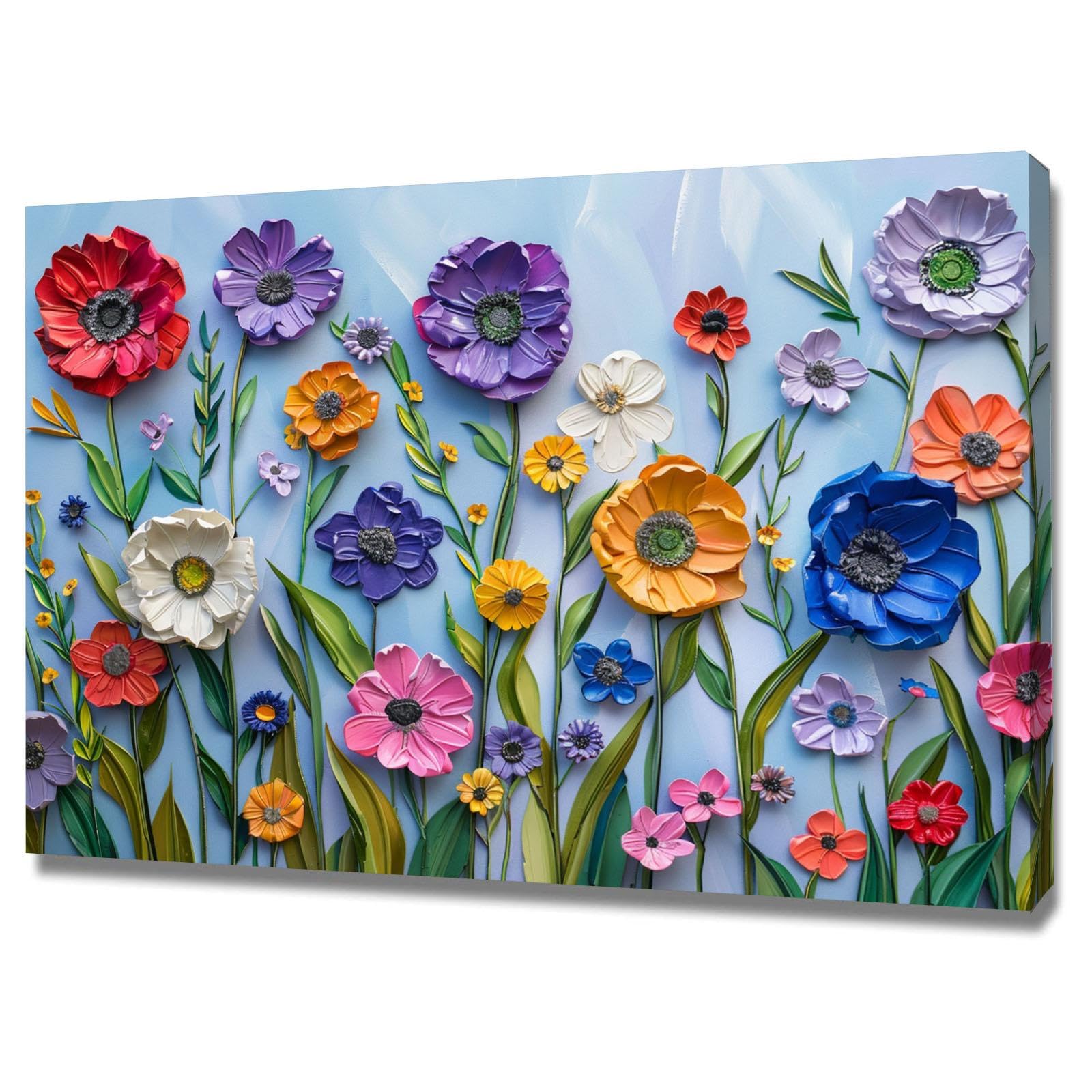 Tableau decoration murale abstrait floral 3D haut de gamme - 8