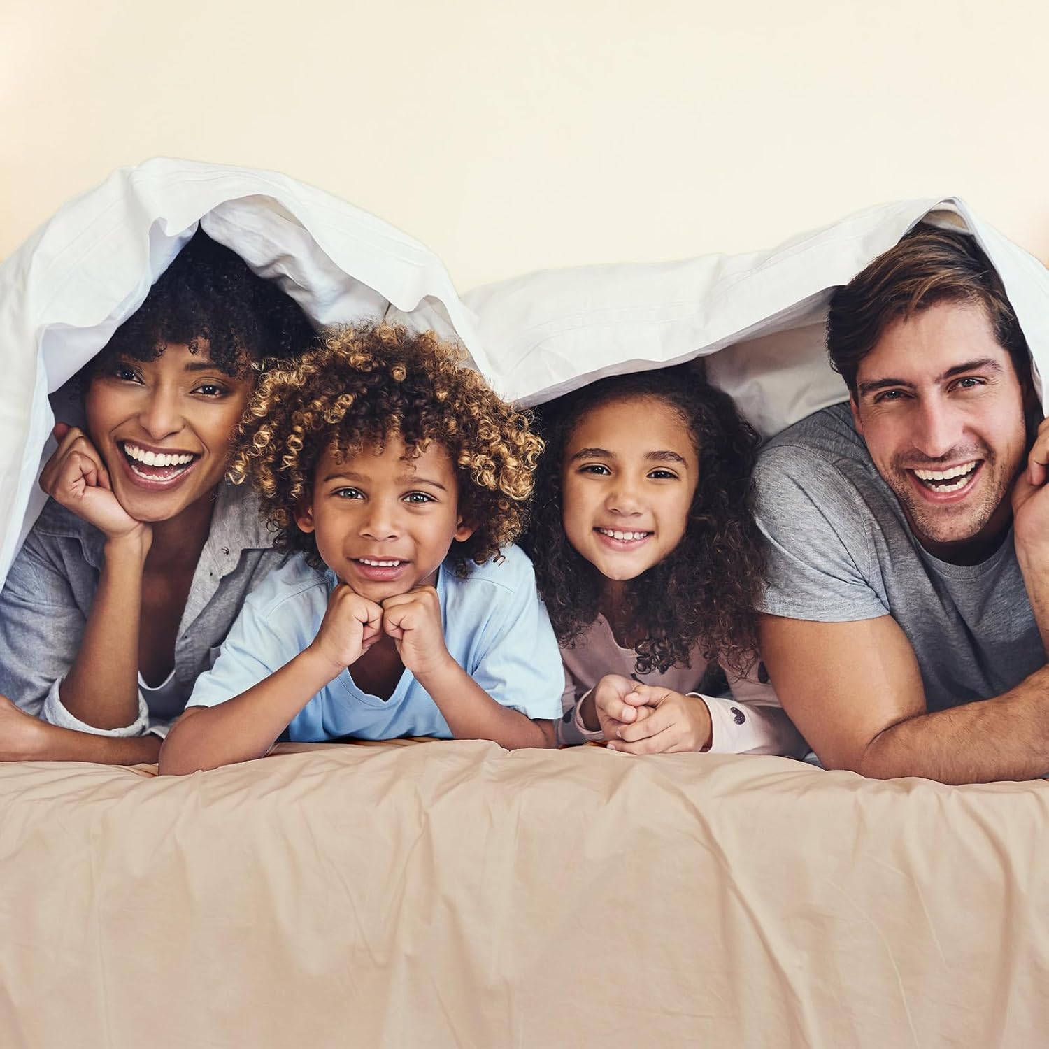Hitime 100% Waterproof Mattress Protector California Twin-XL Size,Machine WashTerry Mattress Cover, Fitted Style with Deep Pockets(Light Brown)