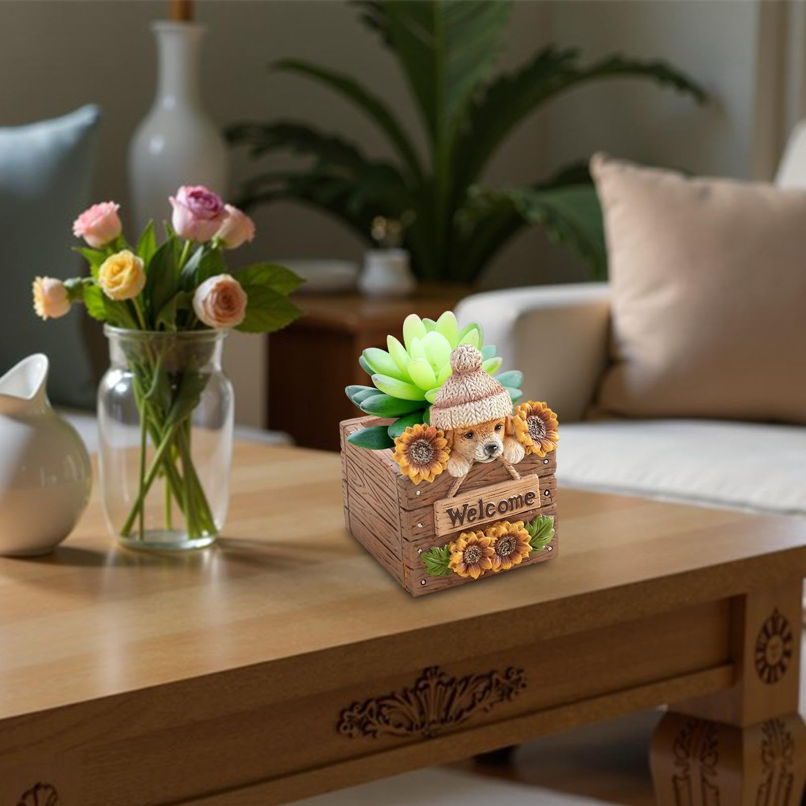 Vaso di Fiori in Resina, Decorazione Creativa per La Casa, Adorabile