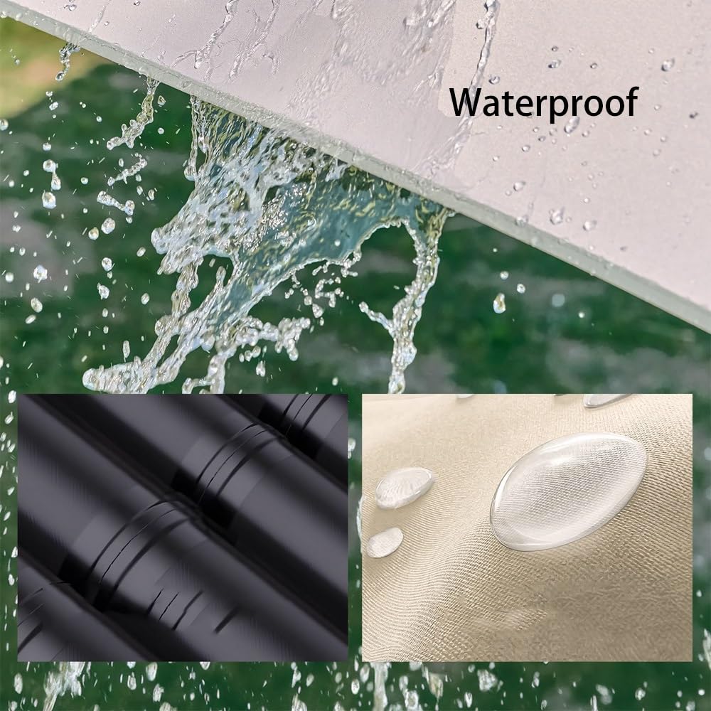 Ombrellone da pesca antivento, a doppio strato con 16 stecche inclinabili, ideale per esterni, con borsa per il trasporto, 2,2/2,4/2,5 m (verde, 2,4 m/2,4 m)
