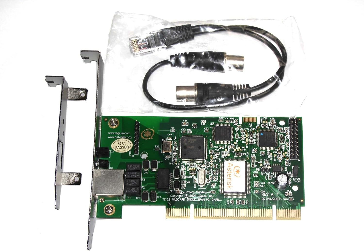 ISDN PRI T1 Card E1 Card Asterisk Card with 1 T1 E1 Port,Supports Freepbx,Issabel,Dahdi PCI for VoIP PBX,IP PBX Phone System,ISDN PRI SS7