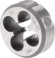 Vista 4 de uxcell 3/8 "-32 UNEF Juego de dados y grifos, HSS Macho de rosca de máquina con troquel de roscado redondo, mano derecha